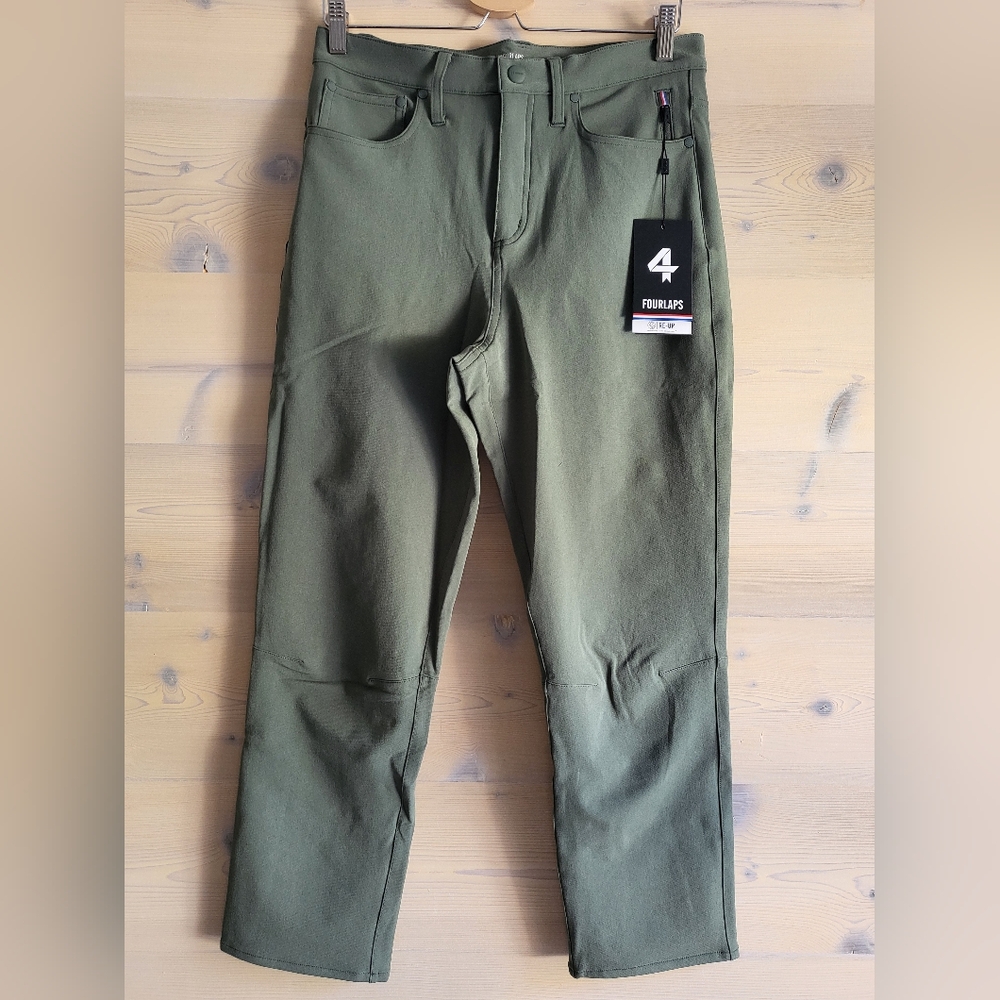 NWT FourLaps Athleisure Evolve Pants Thyme Green Women's size 8 S, size 14 Reg